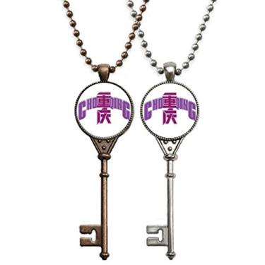 Imagem de OFFbb-USA Chongqing City, Província de modelagem, colar, pingente, joias, decoração para casais