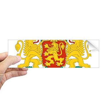 Imagem de DIYthinker Adesivo de para-choque retangular com emblema nacional Sofia Bulgaria para janela