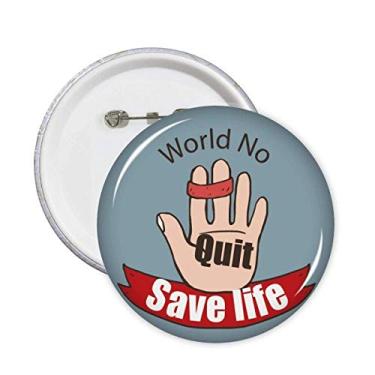 Imagem de Logotipo Tie The Index and Middle Fingers Save Life Pins Emblema Emblema Acessório Decoração 5 peças