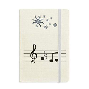 Imagem de Caderno de música 5-le Staff azul grosso flocos de neve inverno