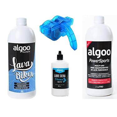 Imagem de Kit Limpeza Bike Shampoo + Desengraxante 1L + Maquina + Óleo