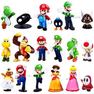 Kit 5 Bonecos Super Mario Bros Game Brinquedos Crianças em Promoção na  Americanas