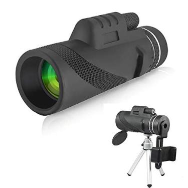 Imagem de 40X60 Binóculos potentes telescópio Zoom Profes Sional à prova d'água BAK4 Prisma grande ocular para viagens na praia Observação de pássaros, camping Caminhadas Preenchido com nitrogênio