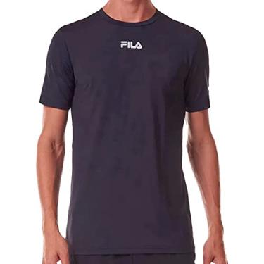 Imagem de Camiseta Sun Protect Breezy, FILA, Masculino, Preto/Prata, P