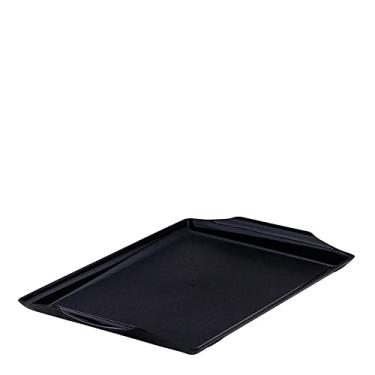 Imagem de Bandeja Square Retangular 23x35 Preta em Plástico Resistente Linha Tropical Linha Premium
