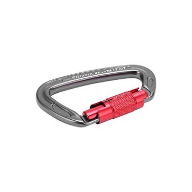 Imagem de Clipes de Mosquetão de Escalada, Mosquetão Tipo D Resistente à Corrosão Resistente, Peso Leve para Alpinismo para Escalada Em Cavernas