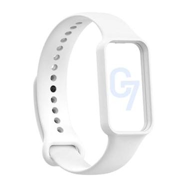Imagem de Pulseira Silicone Sport Compatível com Amazfit Band 7 (C7) (Branco)