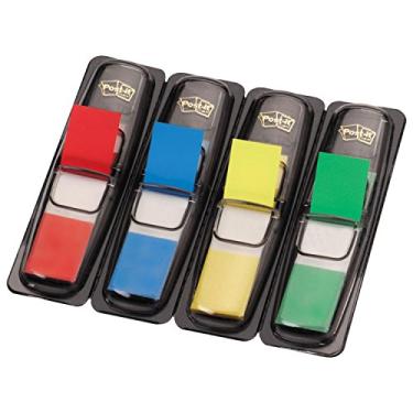 Imagem de Post-It Bandeiras, 0,47 x 4,7, vermelho/amarelo canário/azul/verde, 4 dispensadores/pacote - lote de 4