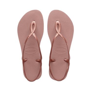 Imagem de Chinelo Sandália Feminina Havaianas Rasteira Luna Rosa