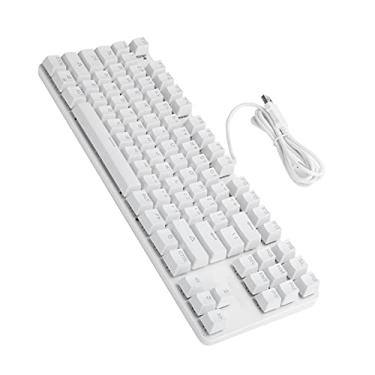 Imagem de Teclado Mecânico de 87 Teclas, Teclado de Jogos de Computador Com Luz de Fundo Com Fio USB2.0 Com Teclado Trapezoidal, Peças de Computador Ergonômicas para Escritório Doméstico