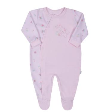 Imagem de Macacão Longo Plush Claro Bordado Bebê Menina-Feminino