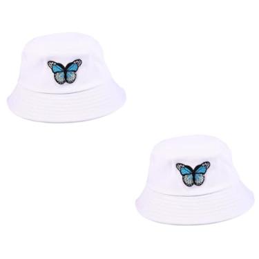 Imagem de Sosoport 2 Unidades visor solar boné de verão chapéu de verão para mulheres chapéus tampa de bacia versátil boné de proteção solar versão coreana chapéu de pescador chapéu decorativo branco