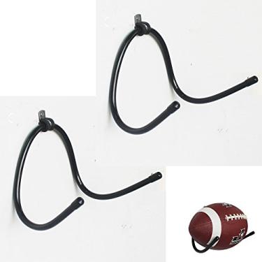 Imagem de YYST Football Wall Mount Football Wall Rack Holder Display Storage Rack Black-No Ball Included