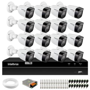 Imagem de Kit 16 Câmeras Intelbras VHD 1130 B HD 720p Bullet com Lente 2.8mm Visão Noturna 30m IP67 + DVR Intelbras MHDX 1216 Full HD 16 Canais Multi HD