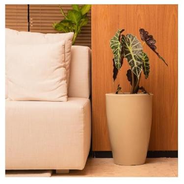 Imagem de VASO POLIETILENO CONE LISO REDONDO P/PLANTAS E JARDINS DECORATIVO (AREIA)