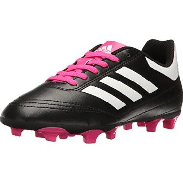 Imagem de adidas Chuteiras de futebol Goletto VI J Firm Ground para crianças, Preto/Branco/Shopin, 5.5 Little Kid