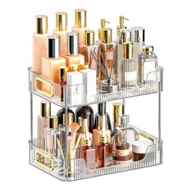 Imagem de Prateleira Acrílico Organizadora Para Banheiro 2 Andares - Elegância e Praticidade! ®MaiXpro