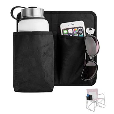 Imagem de Xxerciz Suporte de telefone para copo de cadeira, suporte universal de garrafa de água para cadeira reclinável de pátio, cadeira de praia, cadeira dobrável de acampamento e cadeira de escritório