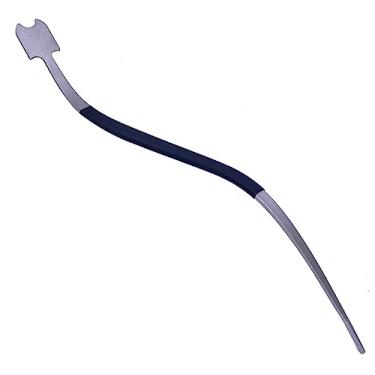 Imagem de TUOREN S Style Violoncelo Sound Post Setter Aço Inoxidável Violoncelo/Coluna de Contrabaixo Duplo Gancho Ferramenta de Reparação Luthier Punho de Borracha de Aço Inoxidável