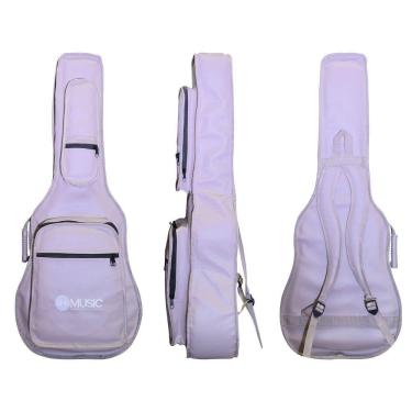 Imagem de CAPA P/ VIOLÃO FOLK PREMIUM COURO "AMS" BEGE