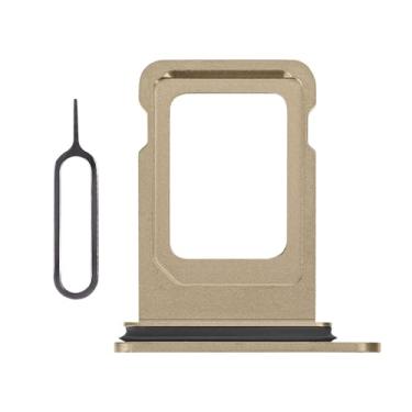 Imagem de Risidamoy Para iPhone 14 Pro Max Gold Peça para cartão SIM para iPhone 14 Pro Adaptador de suporte de bandeja SIM único com anel de borracha impermeável ejetor de agulha para A2651 A2893 A2894 A2895