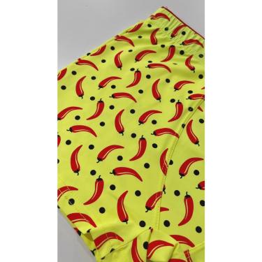 Imagem de Cueca Microfibra de Poliamida Estampada Puro Veneno - Amarelo Neon Pimenta Vermelha