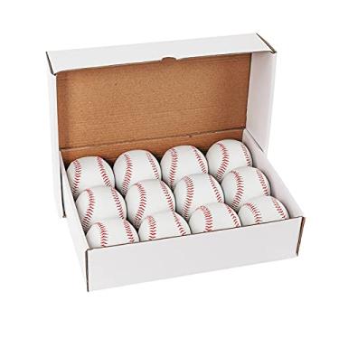Imagem de GKK Bolas de beisebol, 12 unidades, bolas de beisebol, 2,86 cm, bola de beisebol de segurança para jovens/crianças, beisebol macio, batalha, campo, golpe, arremesso, treino (uma dúzia)