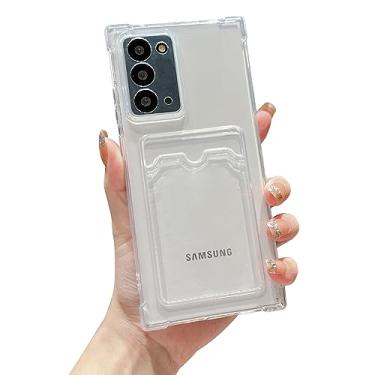 Imagem de Tuokiou Capa de celular compatível com Samsung Galaxy Note 20, capa carteira macia à prova de choque para Galaxy Note 20 de 6,7 polegadas (transparente)