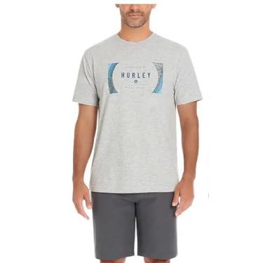 Imagem de Hurley Camiseta masculina Icon Slash Gradient, Cinza, M