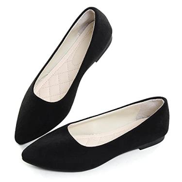 Imagem de TN TANGNEST Slduv7 Sapatos de balé feminino pontudo confortável, A Magnolia, 7