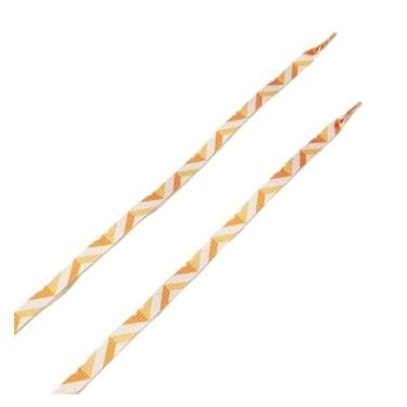 Imagem de Linhas Coloridas Cadarços Para Cadarços Elásticos Gradientes Para Tênis Sapatos De Lona Plana Acessórios Cordas Arco-íris(White gold,140cm)