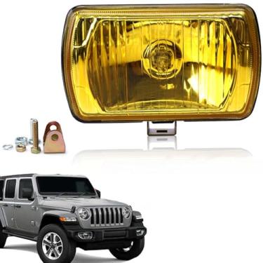 Imagem de PFKXQBXC 1Pcs 55W 12V Universal Modificado Halogen Assisted Spotlights 4300k Luzes De Tejadilho Para-Choques Dianteiro Faróis De Nevoeiro Para Off Road Para FX1155,Yellow