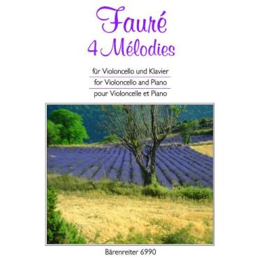 Imagem de BARENREITER FAURE GABRIEL - 4 MELODIES - VIOLONCELLO, PIANO Folhas clássicas Violoncelo