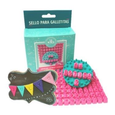 Imagem de La Botica - Conjunto de Carimbos para Biscoitos e Fondant - Personalizável com Letras, Números e Símbolos - Crie Mensagens Personalizadas - 70 Peças