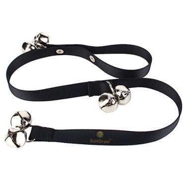 Imagem de SunGrow Sinos de porta para cães, 86,36 cm de sinos de nylon resistentes para portas, trens de vaso sanitário seu filhote, treinamento doméstico pequeno, médio e grande animais de estimação, 3 níveis de sino para alcançar o menor filhote, 1 pacote