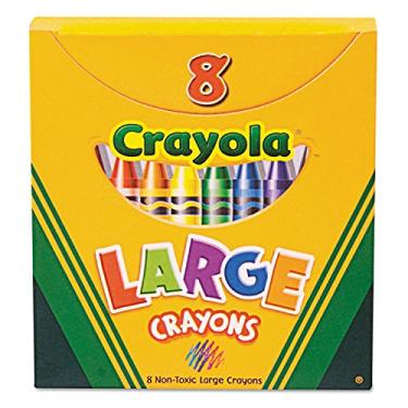 Imagem de Crayola 520080 Giz de cera grande, caixa dobrada, 8 cores/caixa