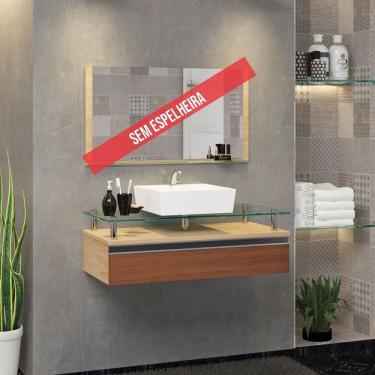 Imagem de Gabinete Banheiro 60cm Ametista Freijo/Marrom