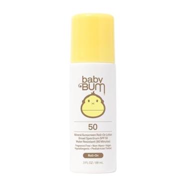 Imagem de Baby Bum Mineral FPS 50 Protetor solar Roll-On | Vegan e Havaí 104 Reef Act Compliant (livre de octinoxato e oxibenzona) Loção de amplo espectro hidratante UVA/UVB Easy Roller Ball protetor solar