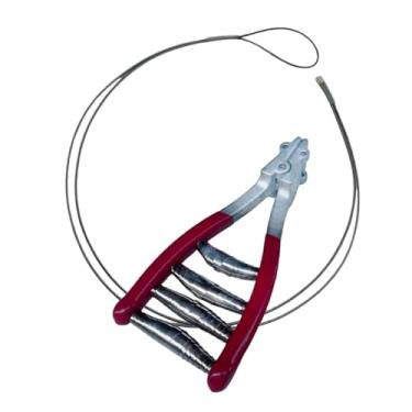 Imagem de Colaxi Braçadeira de partida esportiva profissional, cabo de extensão de 1m, cabeça larga durável, ferramenta de fixação para raquete de badminton, squash, Vermelho