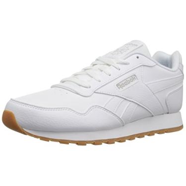 Imagem de Reebok Tênis feminino clássico de corrida Harman, Branco/Goma, 8.5