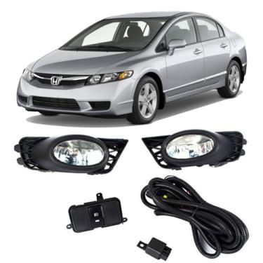 Imagem de Kit Farol De Milha Auxiliar New Civic Compatível 2009/2011