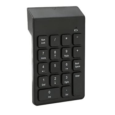 Imagem de Teclado Numérico Sem Fio 2.4G, Teclado Com Teclas de Chocolate Plug and Play Numpad Com 18 Teclas, Teclado de Design Leve e Silencioso Com Inclinação Ergonômica para Contadores