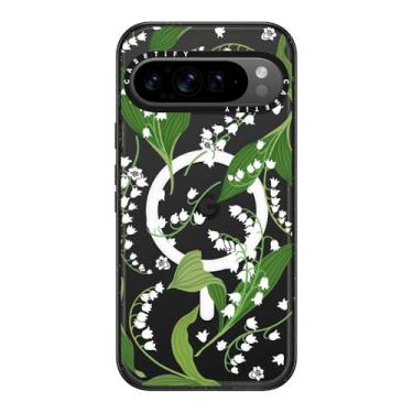Imagem de CASETiFY Capa Impact para Google Pixel 9 Pro XL - Lírio do Vale - Preto Transparente