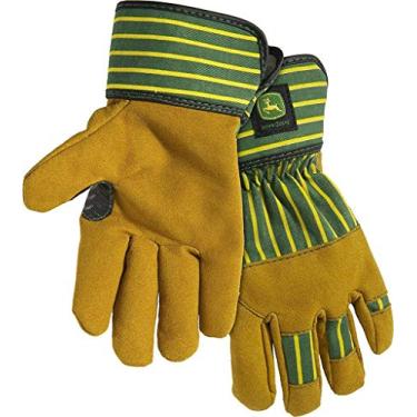 Imagem de West Chester John Deere Synthetic Leather Palm Work Gloves-youth