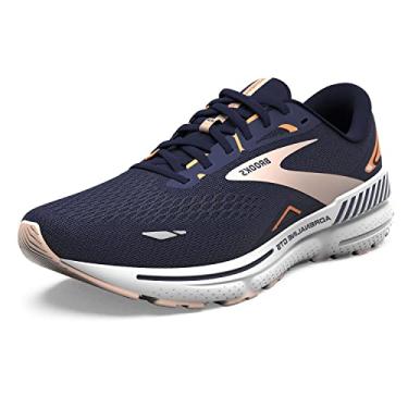 Imagem de Brooks Tênis de corrida feminino Adrenaline GTS 23 com suporte, Pavão/tangerina/pêssego, 6