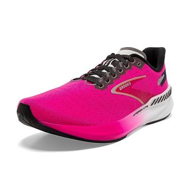 Imagem de Brooks Tênis de corrida feminino Hyperion GTS Supportive, Rosa Glo/Verde/Preto, 5.5
