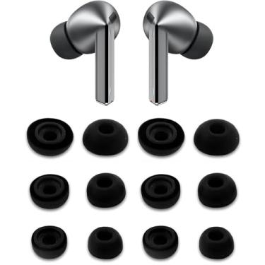 Imagem de ALXCD Pontas de ouvido compatíveis com Galaxy Buds 3 Pro SM-R630N, 6 pares P/M/G, pontas de silicone de substituição, compatíveis com Galaxy Buds 3 Pro SM-630N, 6 pares pretos