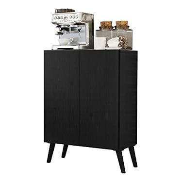 Imagem de Aparador Retrô Multimóveis Cantinho do Café 2 Portas Fg3609 Preto