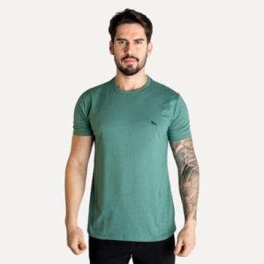 Imagem de Camiseta Acostamento Wolf Casual Verde-Masculino