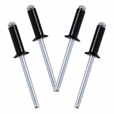Imagem de Maozaa 100 peças de rebites de alumínio 5/81.3 cm x 5/20.3 cm, 4 rebites pop de 16 mm, preto